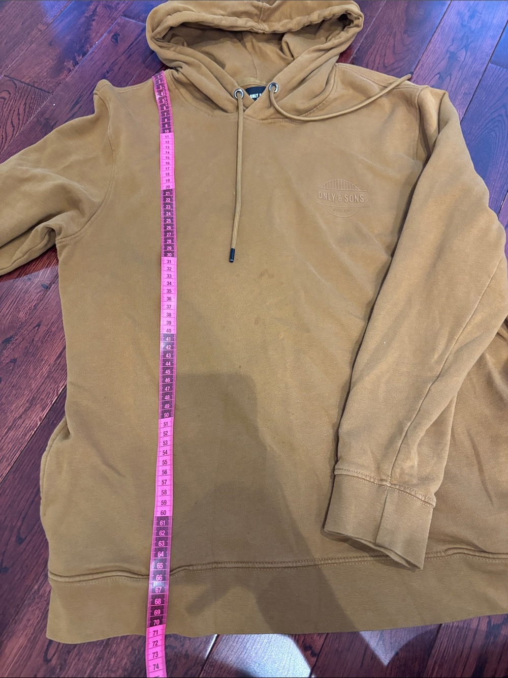 ONLY & SONS Men’s Hooded Sweatshirt in Camel Brown